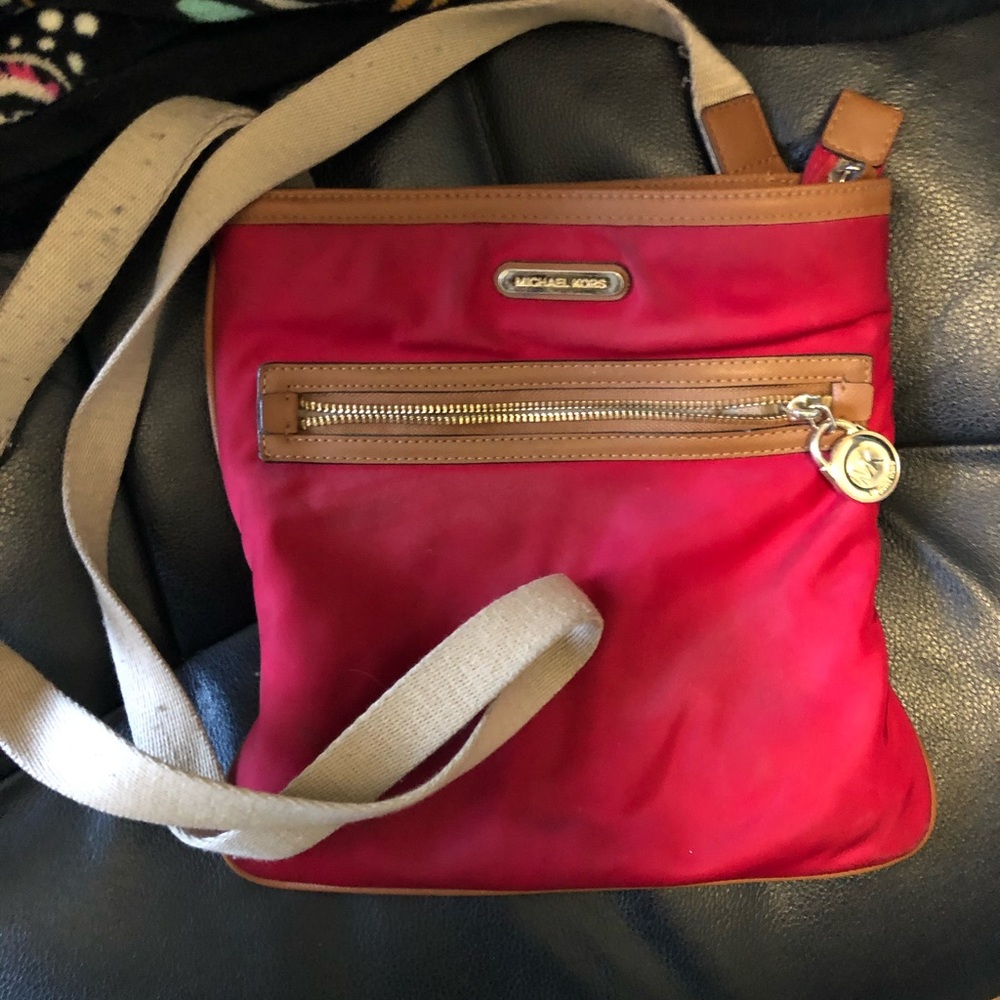 Red Michael Kors Crossbody purse